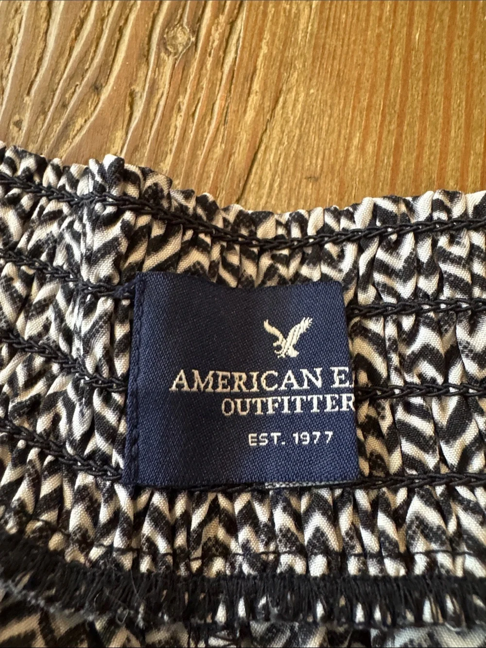 American Eagle Outfitters Black & White Chevron shorts
